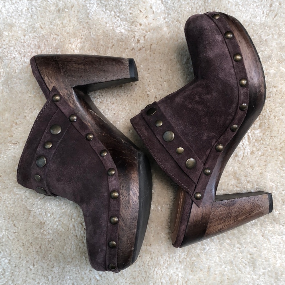 Corso Como leather suede clogs